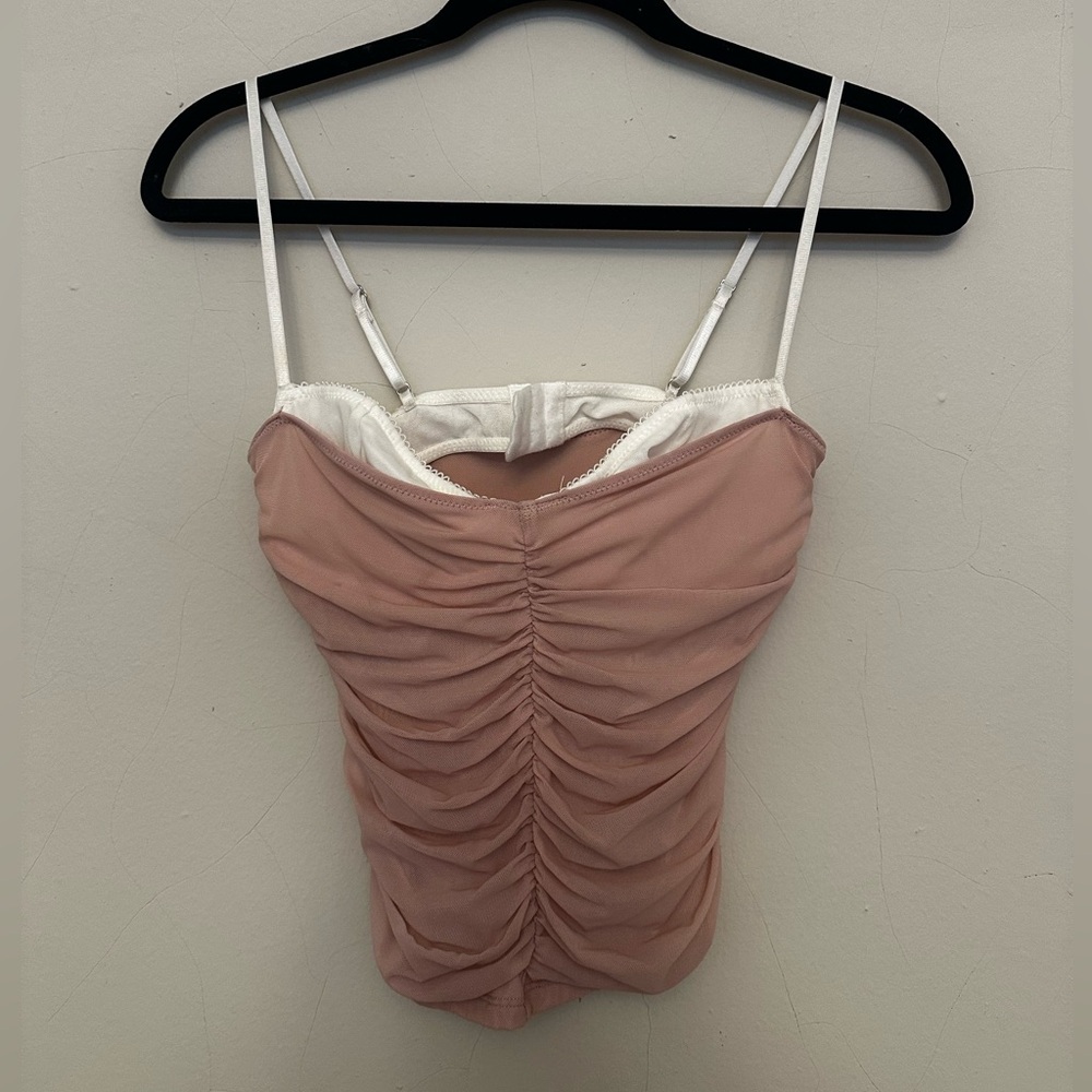 Elegant Ruched Pink Top